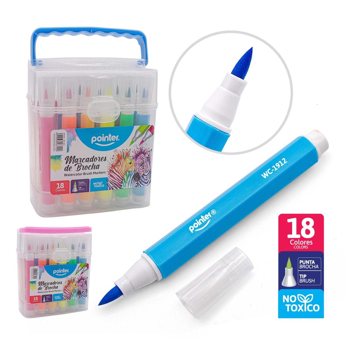 Marcador de BROCHA POINTER X 18 colores