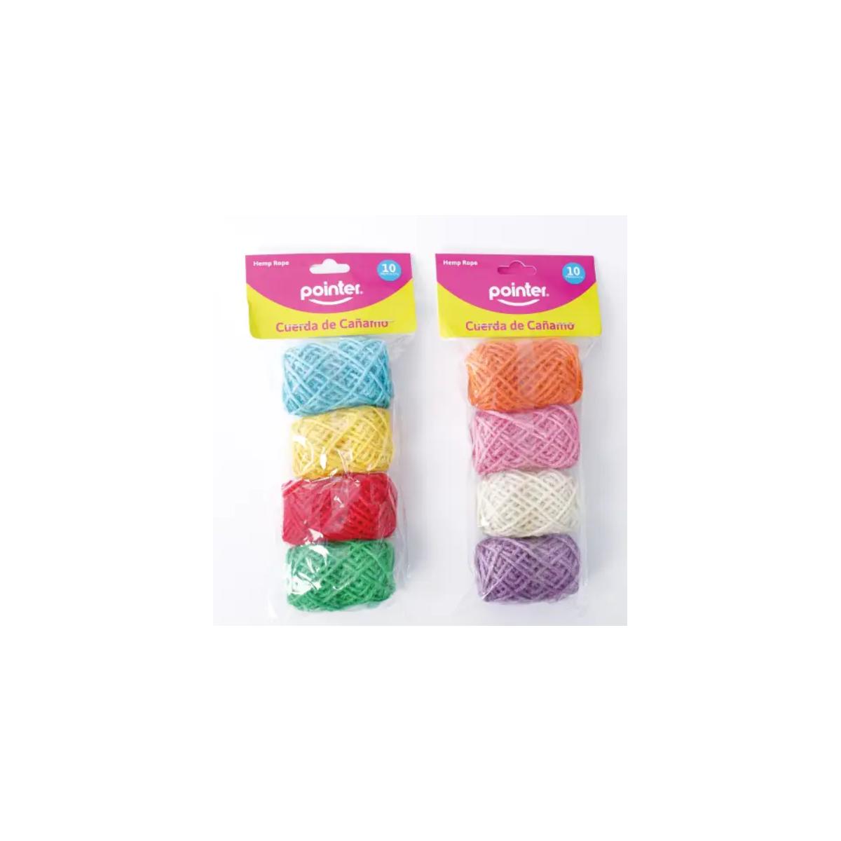 Cuerda de Cañamo x 4 colores 10 mts