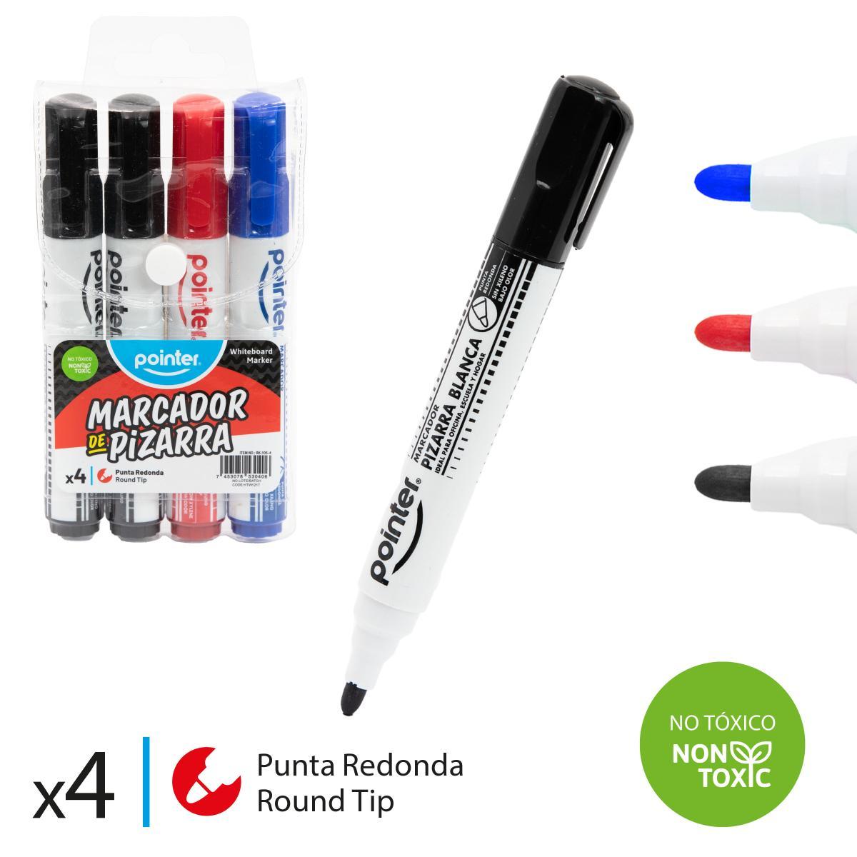 Marcadores Pizarra POINTER X 4 en estuche