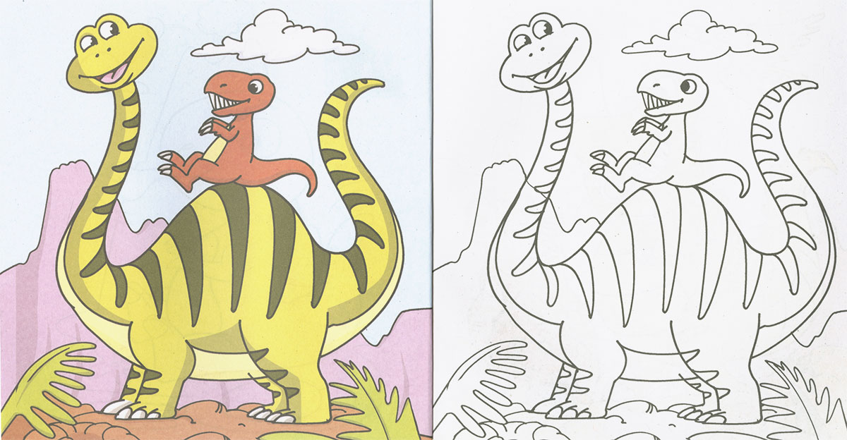 Copia y colorea - Imagen 4