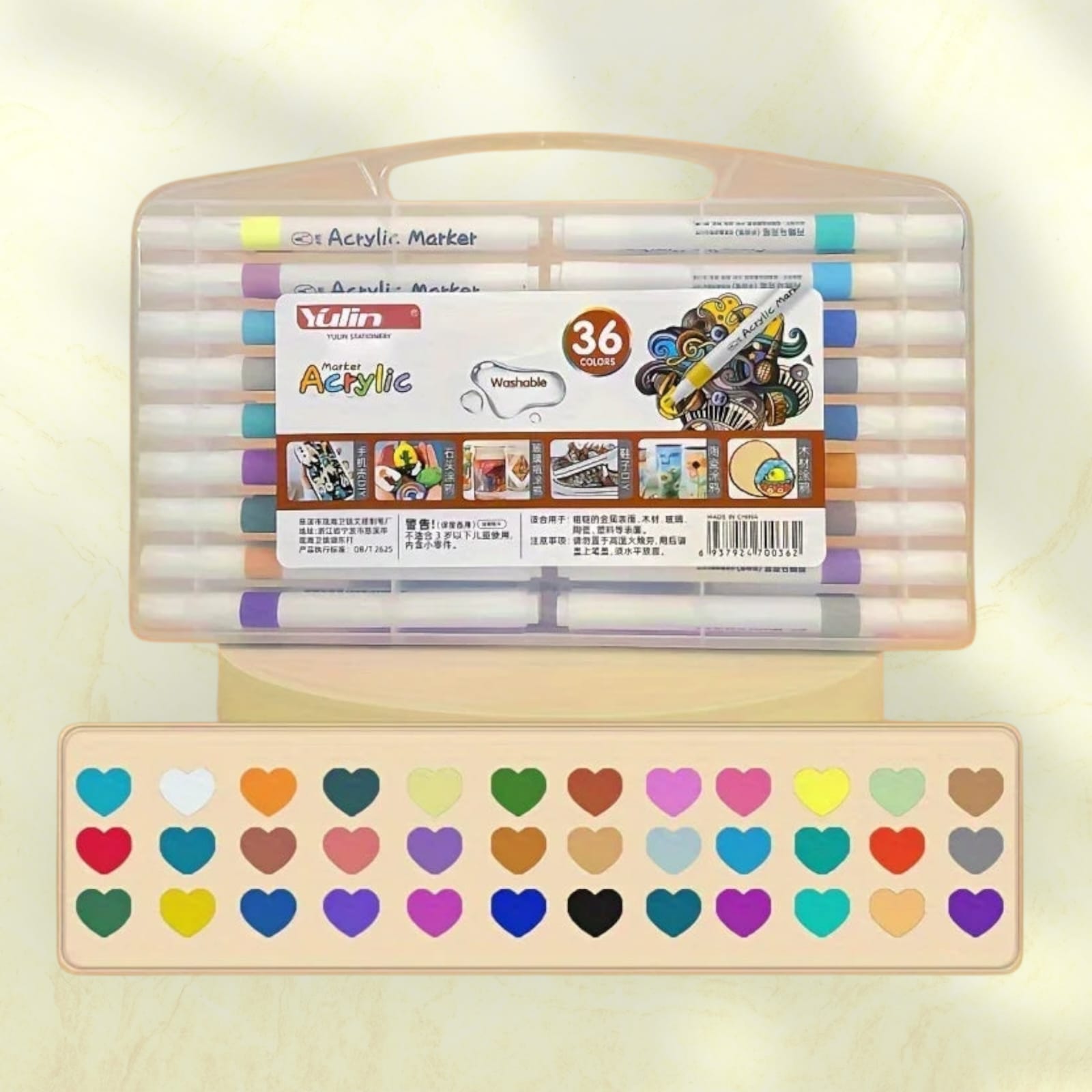 Marcadores acrílicos 36 unidades