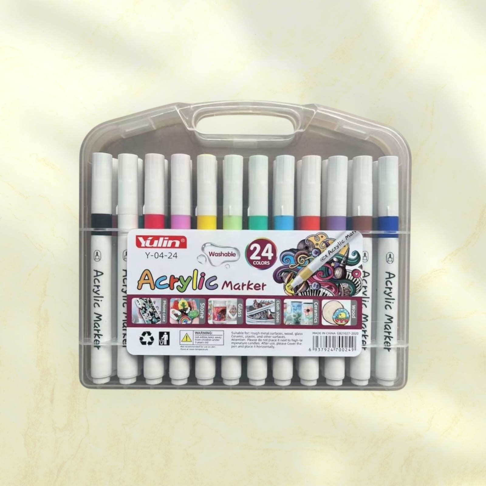 Maracadores acrílicos 24 unidades