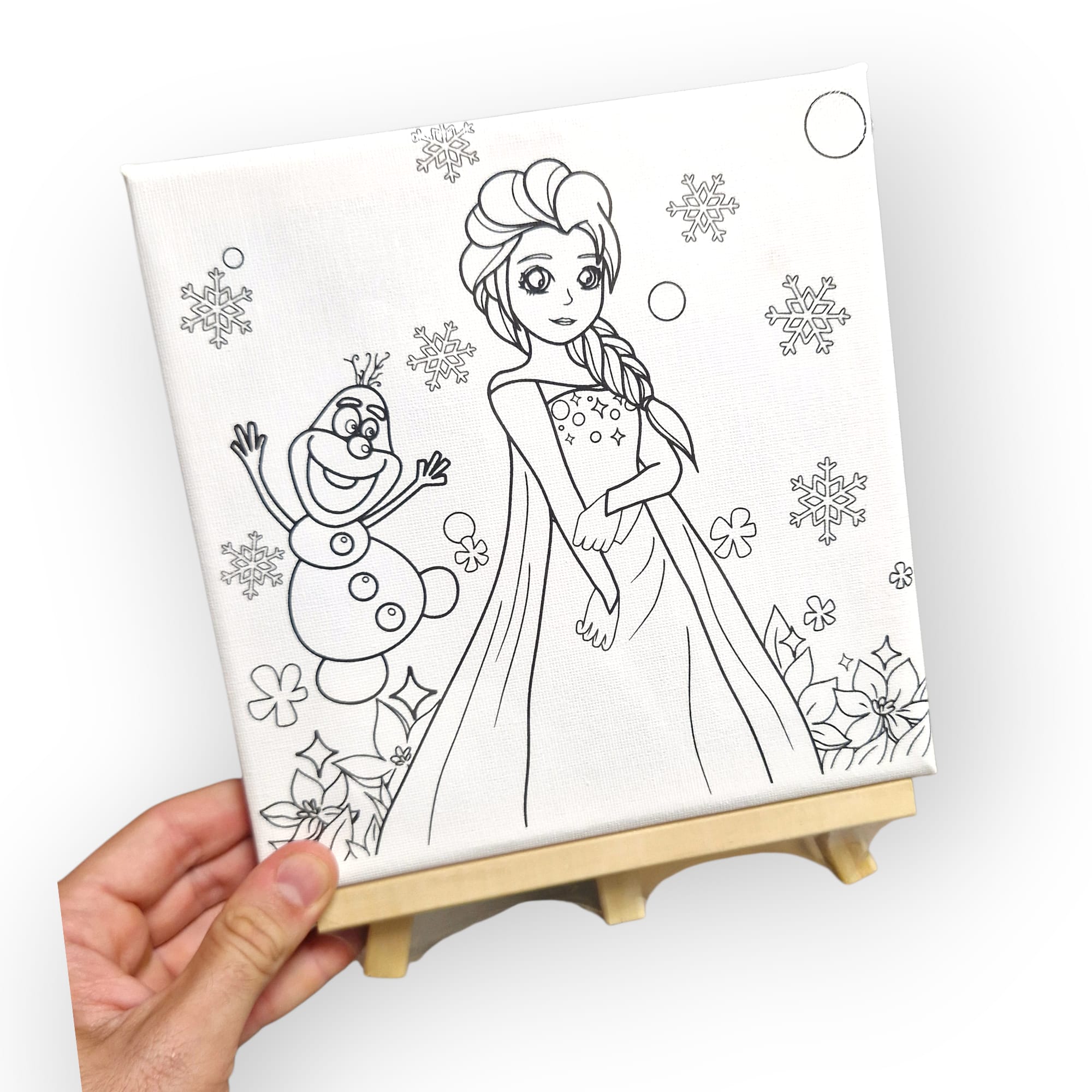 Marco con dibujo y caballete 20 x 20