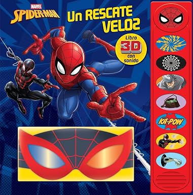 UN RESCATE VELOZ. LIBRO 3D CON SONIDO. SPIDERMAN
