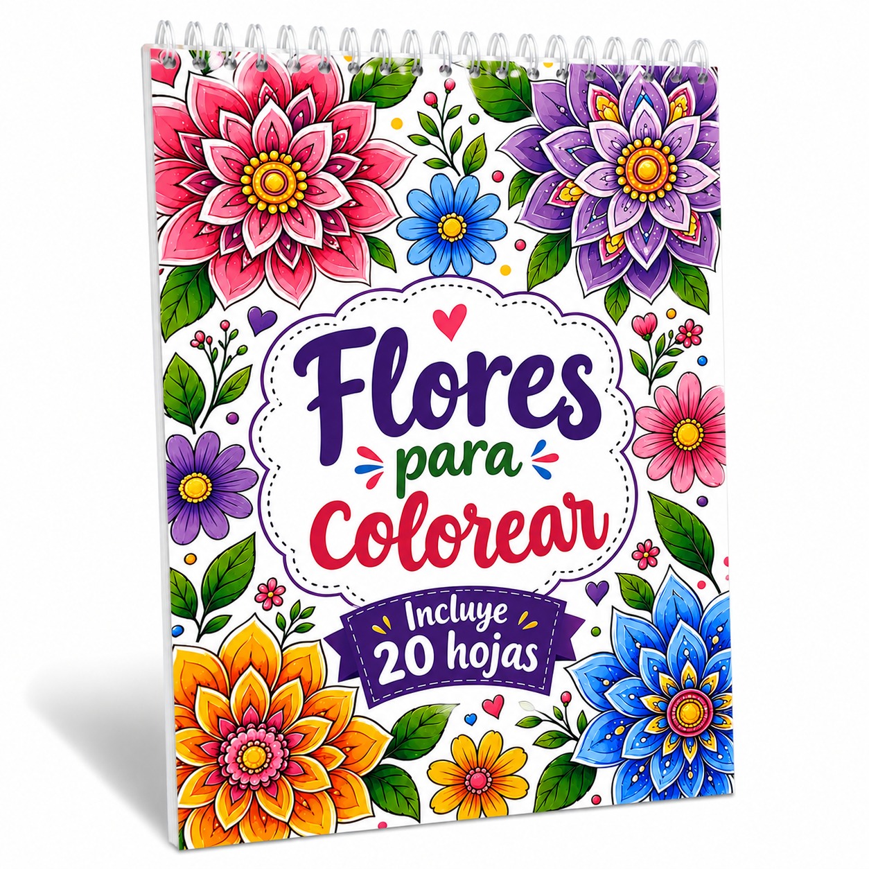 Libro con rulo flores