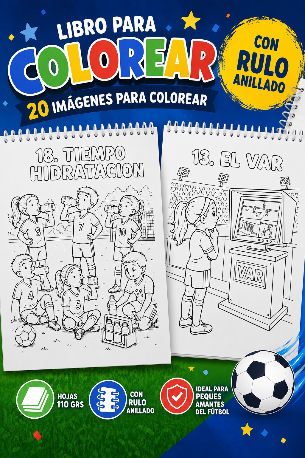 Libro con rulo futbol - Imagen 5