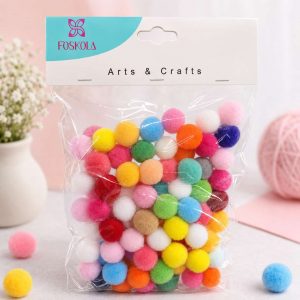 Set de pom pom pastel y surtido
