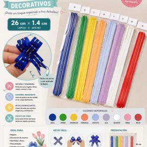 MOÑOS REGALO SURTIDOS - 26 CM X 1.4 CM DE ANCHO - 10PC X PAQUETE