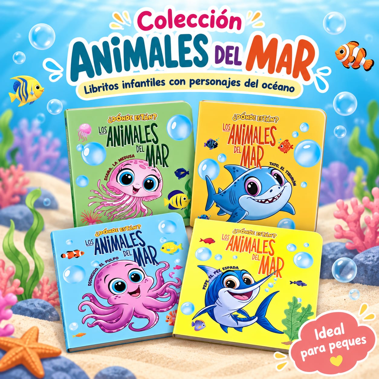 Donde están? animalitos del mar