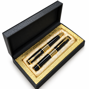 PACK X2 LAPICERA MARRON OSCURO FLECHA- DORADO - GE380