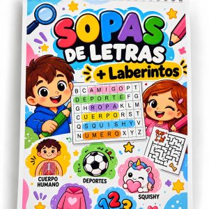 SOPA DE LETRAS INFANTIL CON RULO
